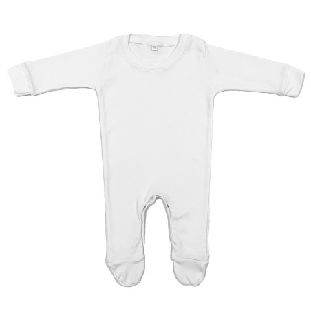 Cotton Footy Romper 0 - 3 Months White
