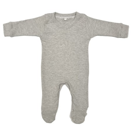 Cotton Footy Romper 0 - 3 Months Grey